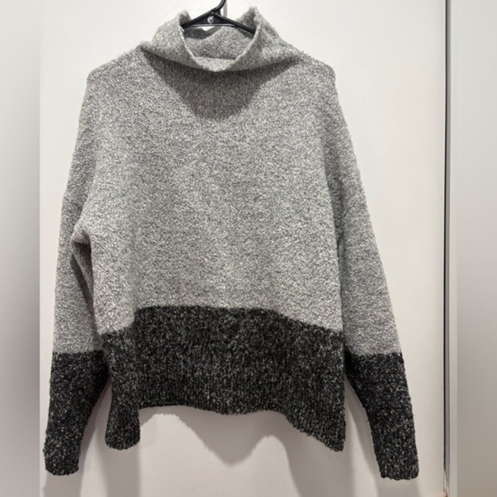Grey colorblock sweater